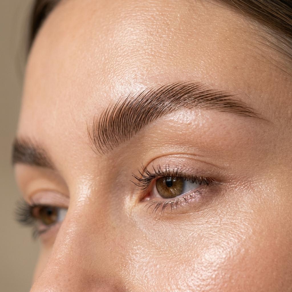 Ergebnis einer Brauen-Lamination im Atelier Lash Affair in Schwäbisch Gmünd